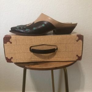 Charlie Horse Leather Ceramic Calf Mule with Sport Rust Tip